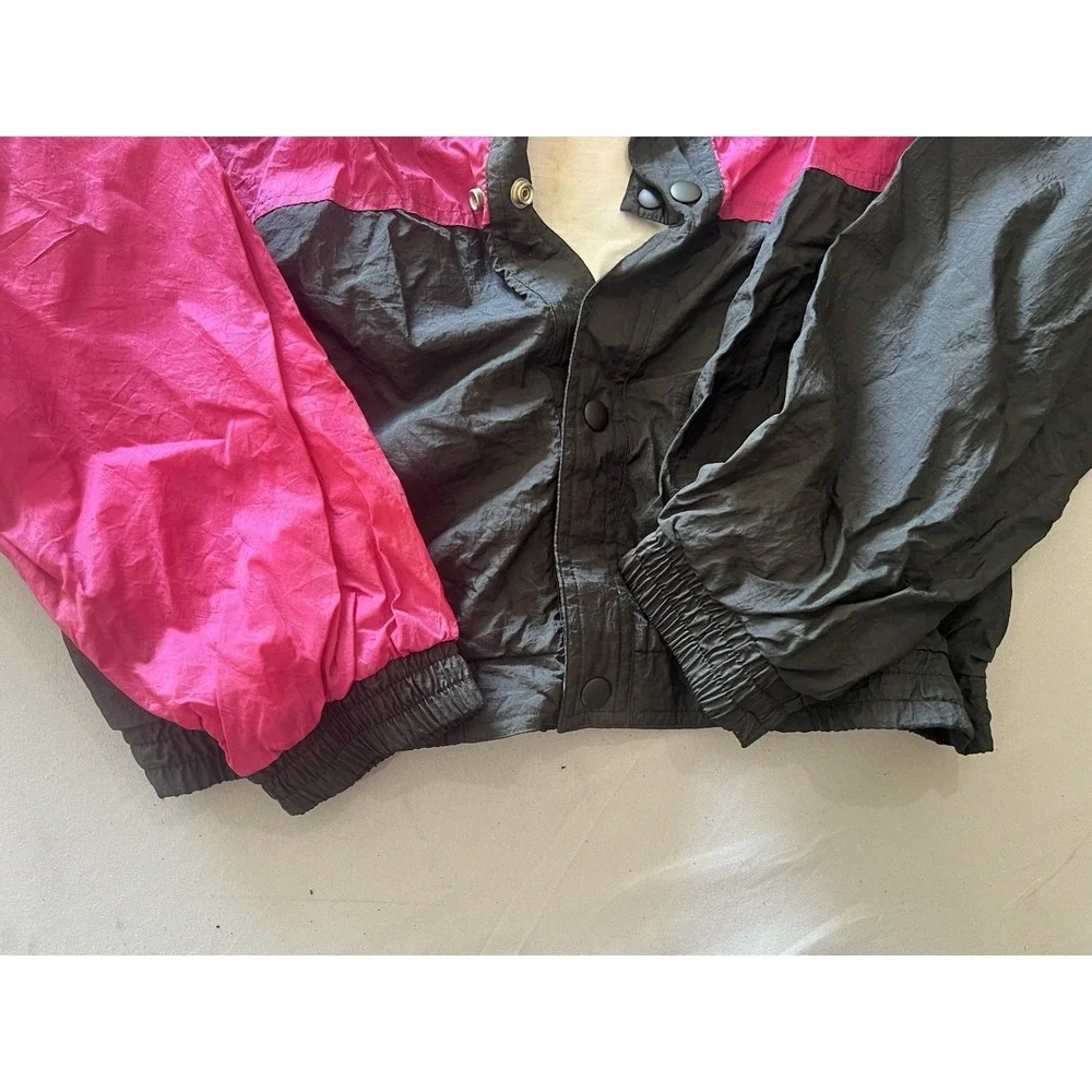 Vintage Chill Out Ruff Stuff Kids Jacket Sweat Black Purple Size‎ XL 18 Nylon